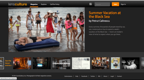 LensCulture homepage ticker