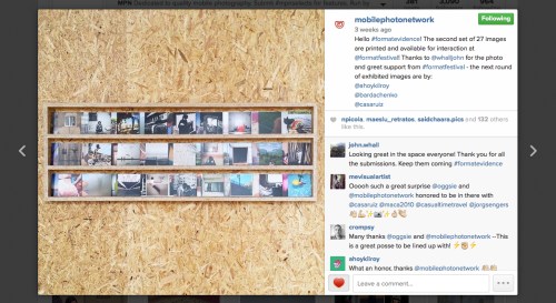 Mobile Photography Network / Format Festival #format evidence